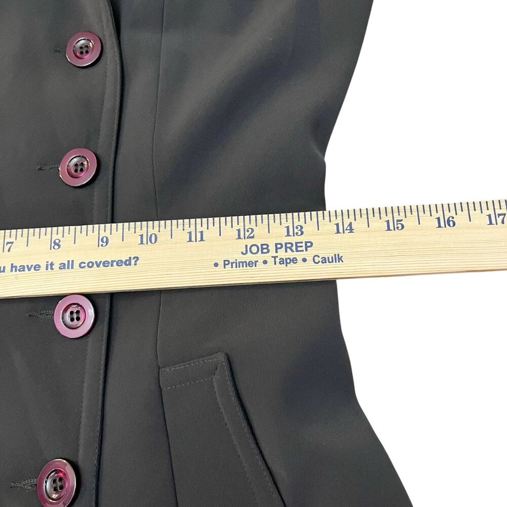 Y2K Bebe Double Breasted Pea Coat Jacket Size 2 Gray Classic Minimalist Preppy - Picture 10 of 11